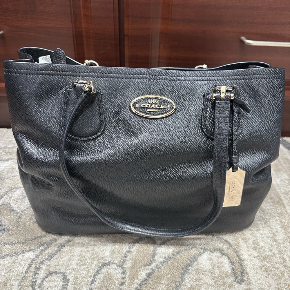 Coach Black Smoke Signature Ellis Tote